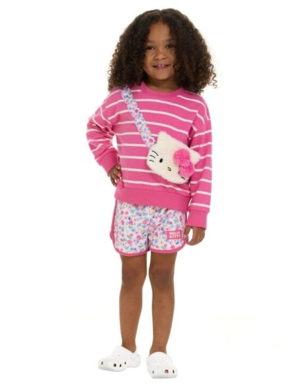 Hello Kitty Character 2 Piece Set Sweatshirt & Sweat Shorts New 3T Crossbody